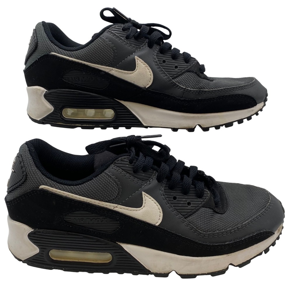 Nike Air Max 90 Mens 8 Black Off Noir Black White CN8490-002 Low Top Sneakers